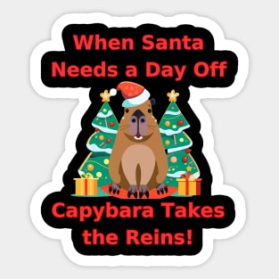 Capybara Christmas Sticker